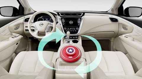 Marvel Aladdin Portable Air Purifier in the car