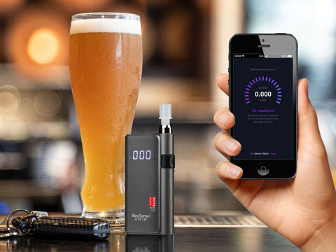 AlcoSense Nexus portable breathalyser with mobile phone app