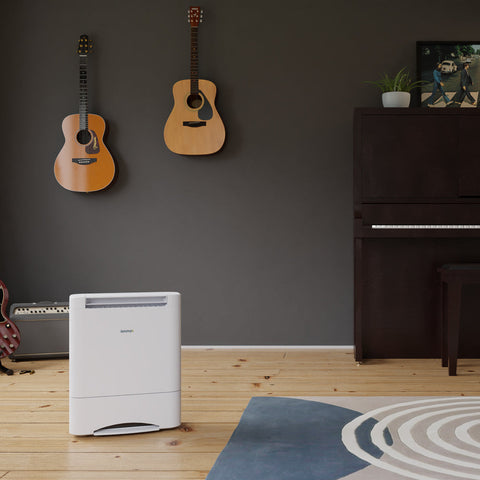 Ionmax ION632 10L/day Desiccant Dehumidifier in music room