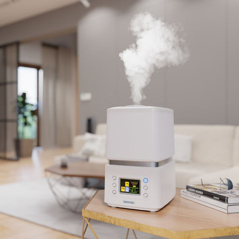 Ionmax ION90 Ultrasonic Cool and Warm Mist Humidifier in the living room
