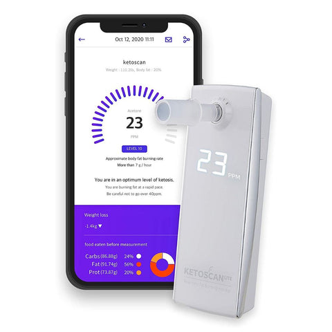 KetoScan Lite Ketone Meter comes with mobile app to track your ketosis level