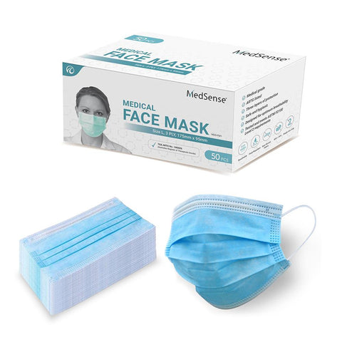 MedSense Disposable Face Masks with Ear Loops (FM1)