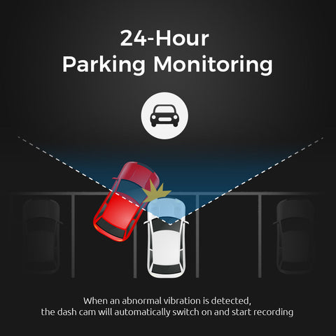 DriveSense Ranger WiFi Dash Cam with 24 hour parking monitoring