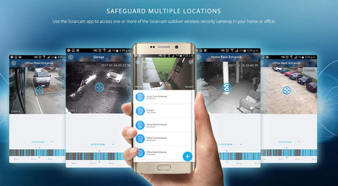 Use the Solarcam app to access one or mmore of the Solarcam outdoor wireless security cameras in your home or office