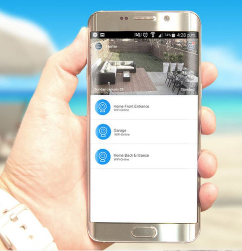 Check your security footage with the SolarCam Outdoor Wireless Security Camera mobile app